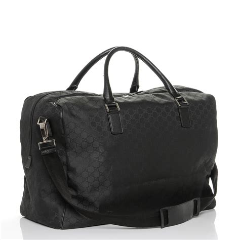 gucci black duffle bag|gucci monogram large duffle.